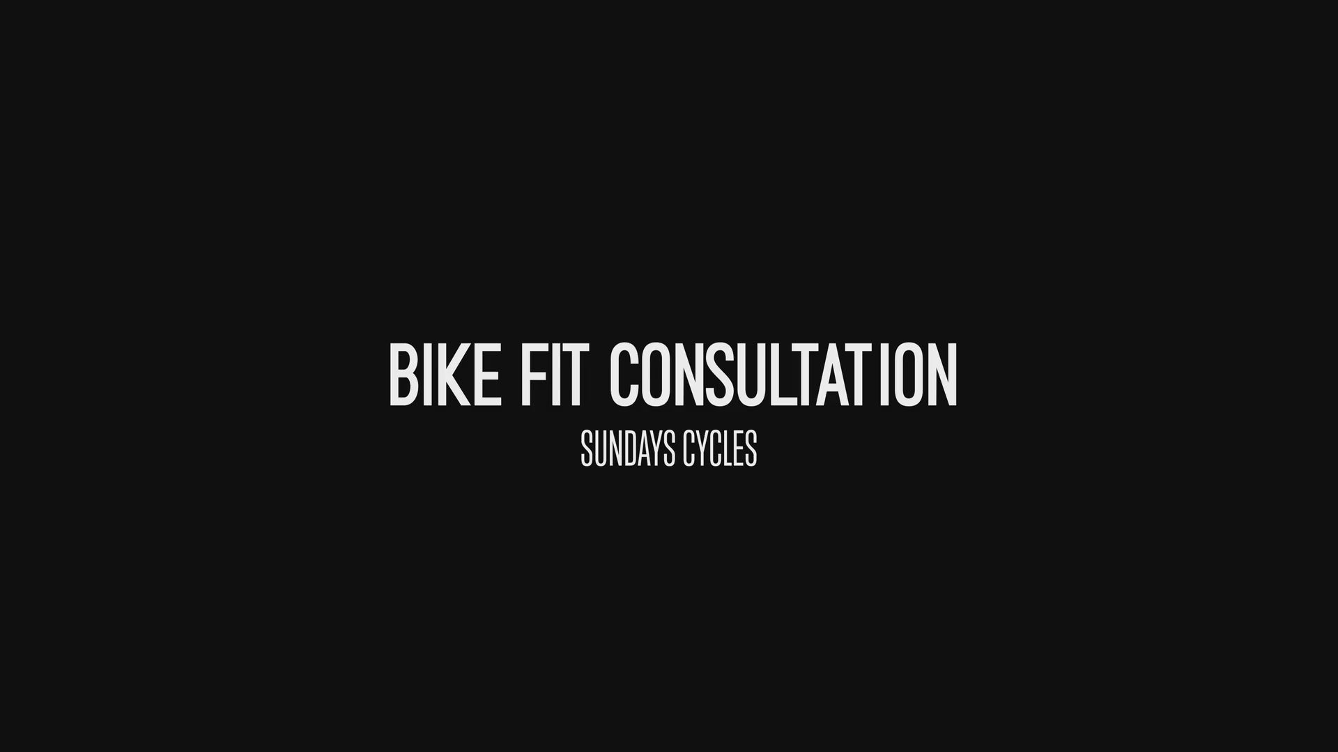 Bike Fit Consultation at Sundays Cycles - step by step